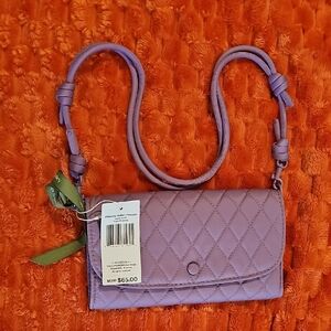 Quilted Purple Crossbody Bag